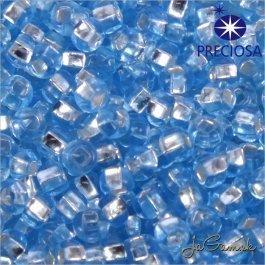 Rokajl Preciosa 10/0 modrá so strieborným prieťahom 10g (12004)